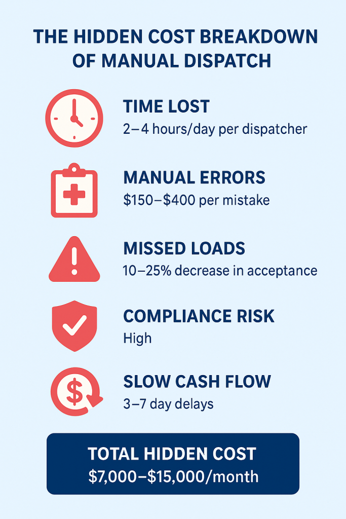 hidden cost breakdown of manual dispatch: TMS